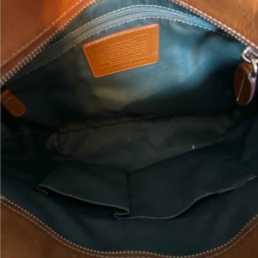 Coach Penelope Brown and Cream Leather Shoulder Bag